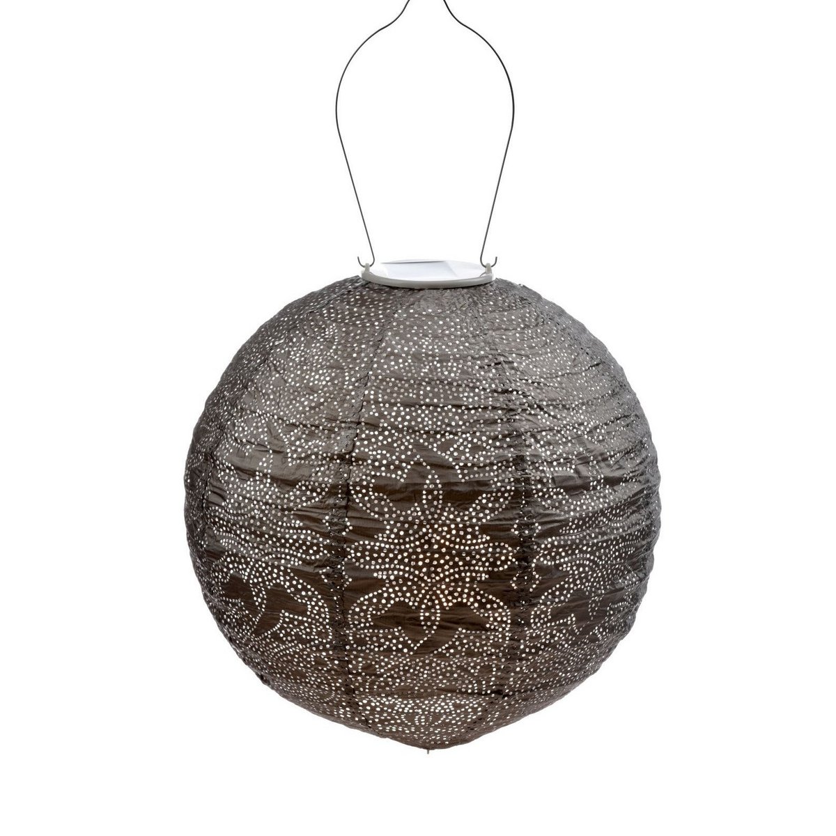 Lumiz Solar Lampion Marrakesh Round - Solarne oświetlenie ogrodowe - 30 cm - Taupe