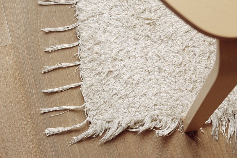 Lille 100/50 cm creme bomuldstæppe