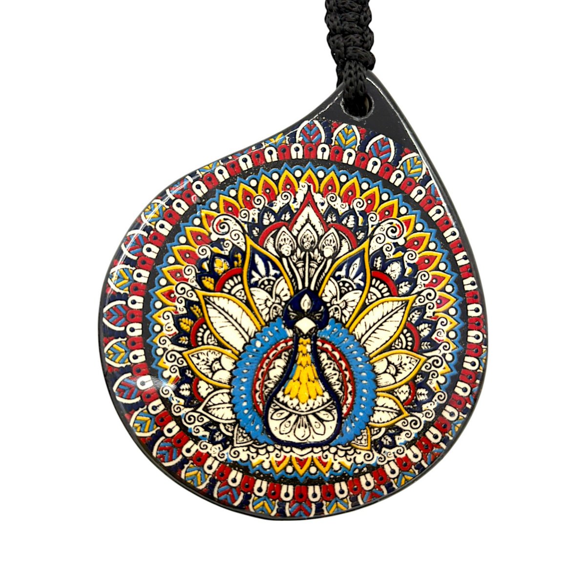 Keramische wanddecoratie - PFAU - 12x10x1cm