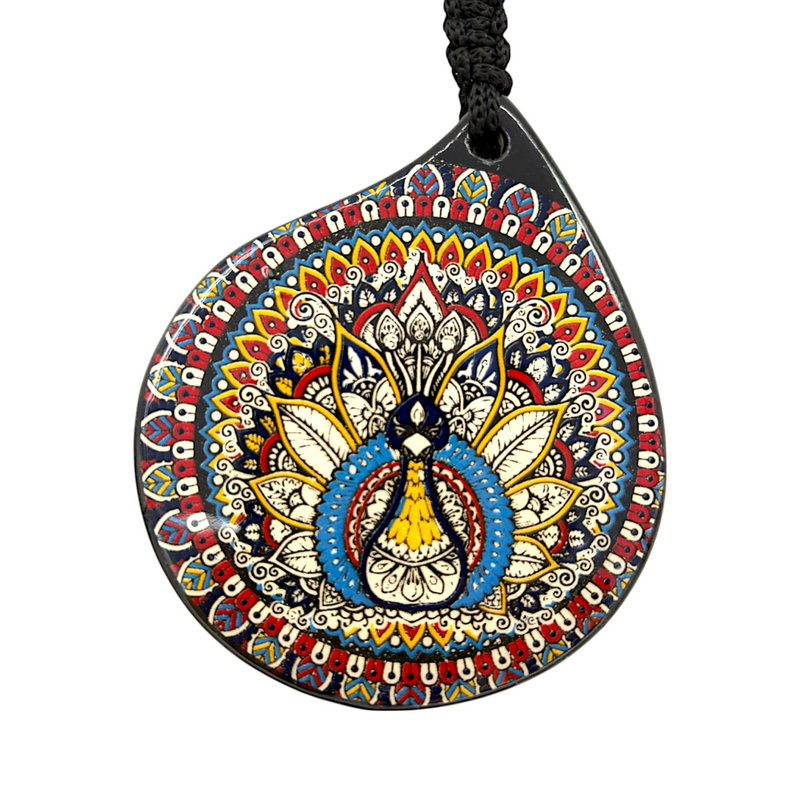 Keramische wanddecoratie - PFAU - 12x10x1cm