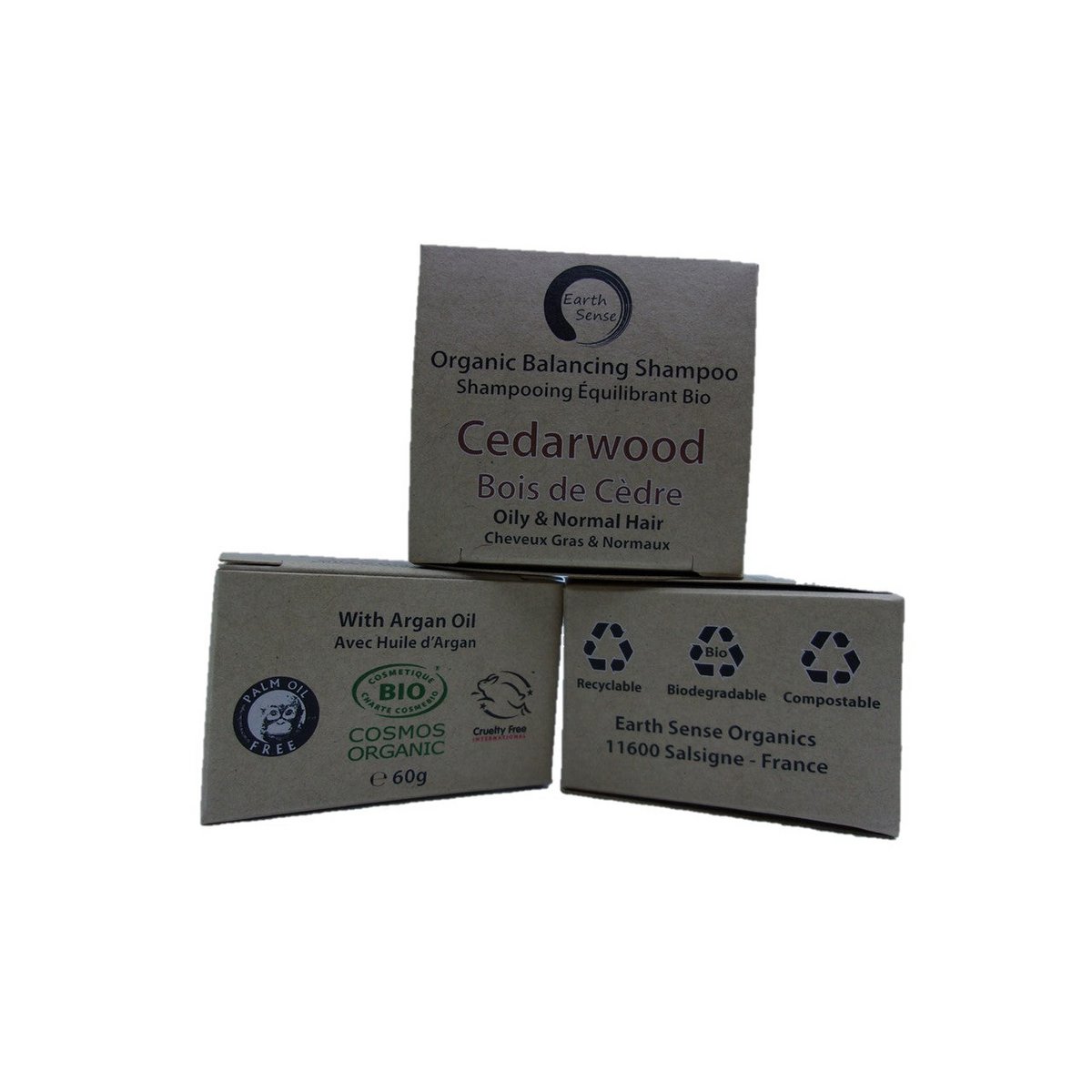 Organic Certified Balancing Solid Shampoo - Cedarwood - Oily & All Hair Types 60g