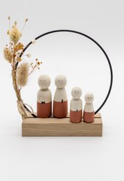 Pegdoll Terra Earth - Drewniana lalka Tuureluur Zbierz swoją rodzinę Narodziny rodziny