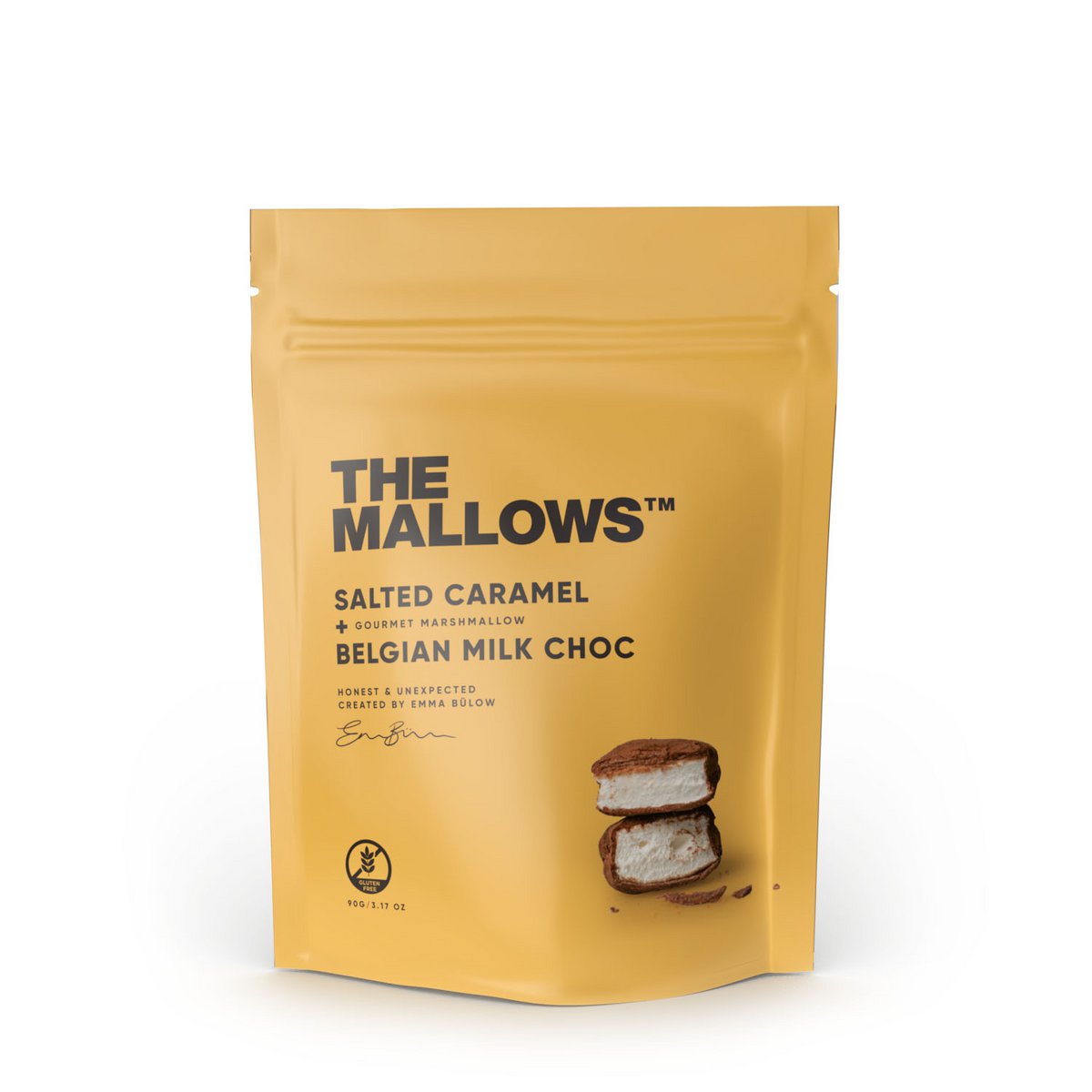 GEZOUTEN KARAMEL - MARSHMALLOWS FRANSE GEZOUTEN KARAMEL + BELGISCHE MELKCHOCOLADE & MALDON ZEEZOUT 90G