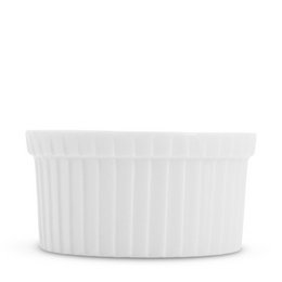 Crème Brûlée forma redonda, 9cm blanco ignífugo