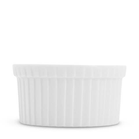 Crème brûlée shape round, 9cm fireproof white