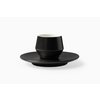 CUP AND SAUCER MATT BLACK 70 CC DOUBLE WALL MANIKO