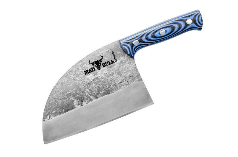 Samura Mad Bull Serbian Chef's Knife 180 mm, Black & Blue Handle