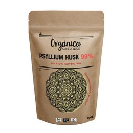 Organic psyllium husk supplement, 99% pure, 200g.