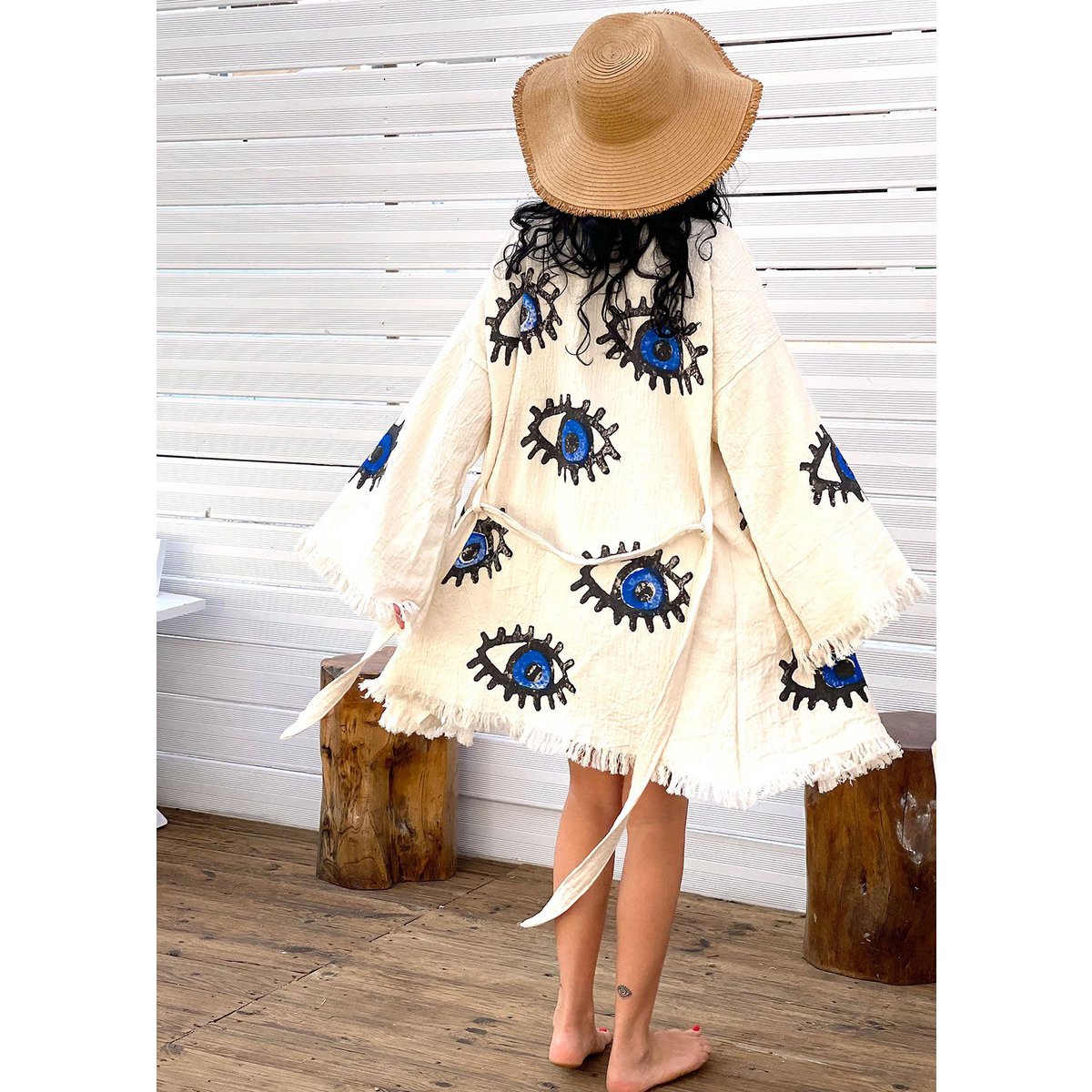 Økologisk bomuld Short Kaftan Matia