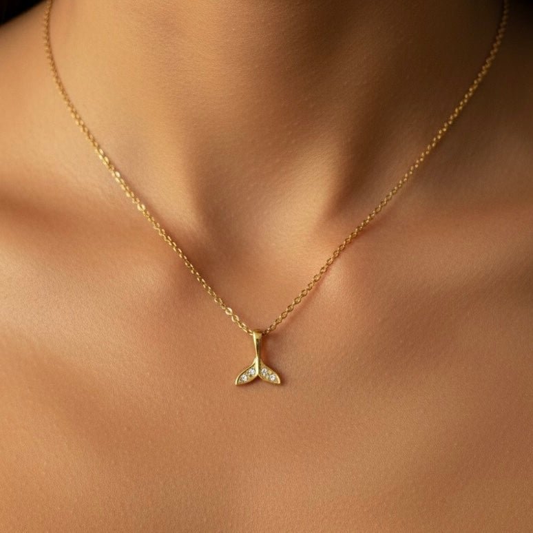 Der Schatz der Meereskönigin – Goldzirkon-Meerjungfrau-Halskette