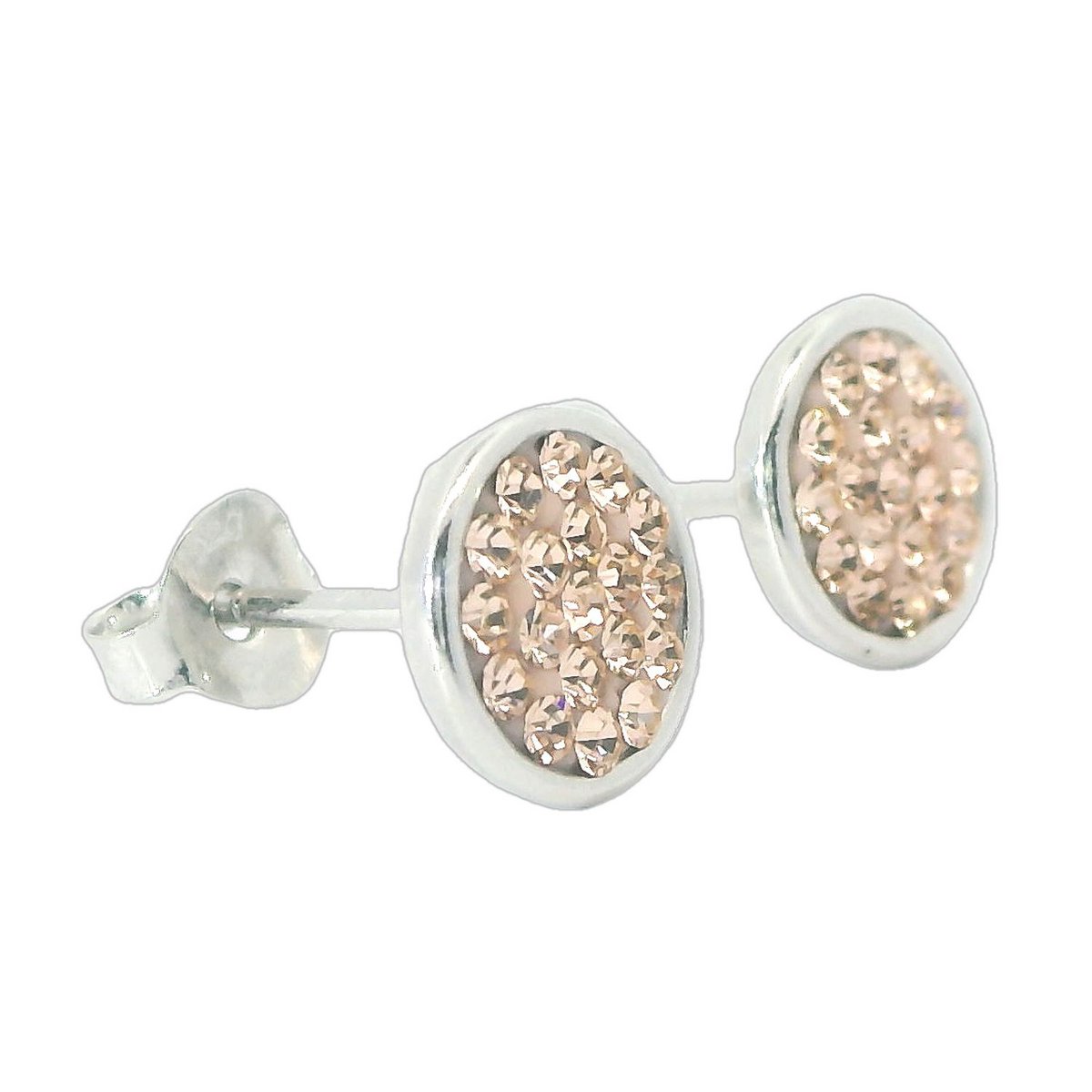 Studs Jessica 925 zilver licht perzik