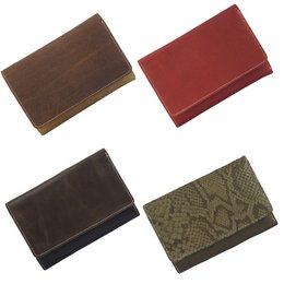 Sunsa damesportemonnee. Leren portemonnee. Portemonnee met RFID-bescherming. Portemonnee gemaakt van overgebleven leer. Grote portemonnee voor dames met veel vakjes voor creditcards - portemonnee voor dames, cadeau-idee