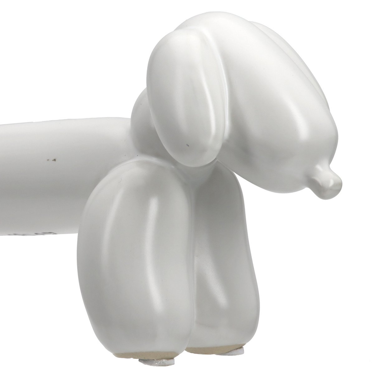 Figure Dackel Dachshund Ballon dog white H. 10 cm, ve 2