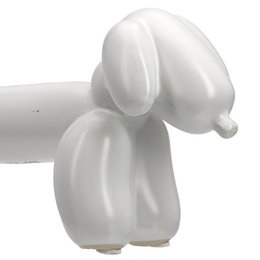 Figur Dackel Dachshund Ballon Dog White H. 10 cm, Ve 2