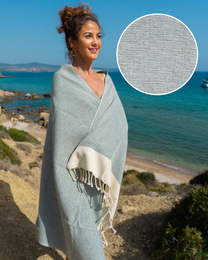 MANOLIA Cotton Hammam Pool Towel – Sand Free & Compact – Turquoise - 180x100 cm