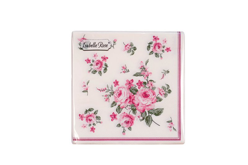 Papirservietter Bella 20 stk Isabelle Rose