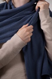 Løs kant - 100% ren cashmere strikket indpakning tørklæde, 60*180 cm