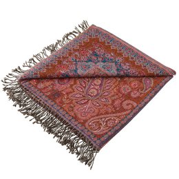 Oosterse rode FARAH plaid