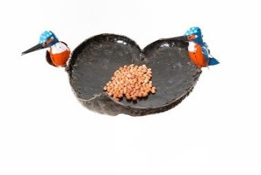 METALEN 2 CL KINGFISHERS HART BOWL PET FEEDER