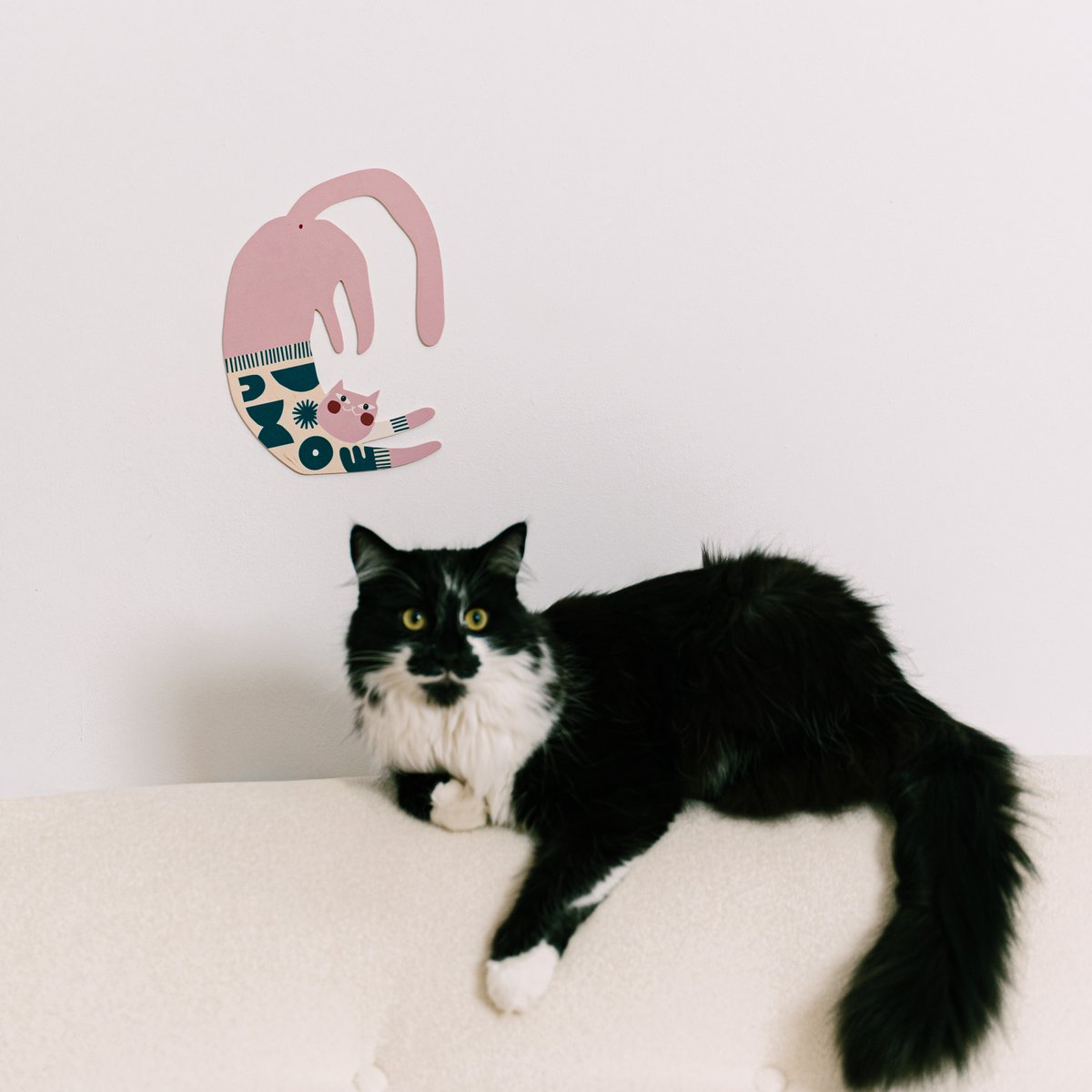 Ramen the cat – wooden wall decoration, interior design