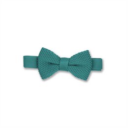 Children's Teal knitted bow tie