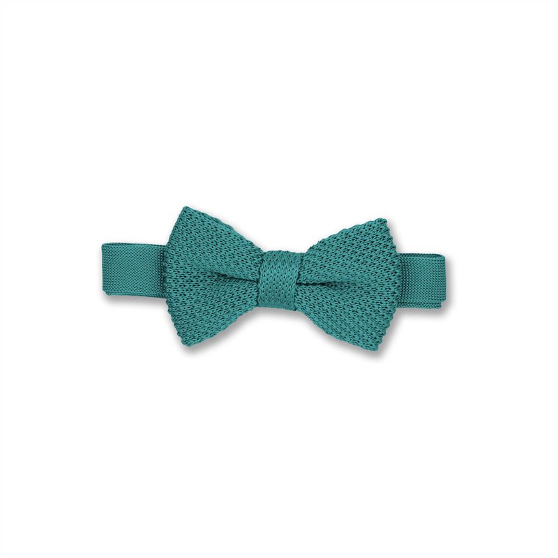 Children's Teal knitted bow tie