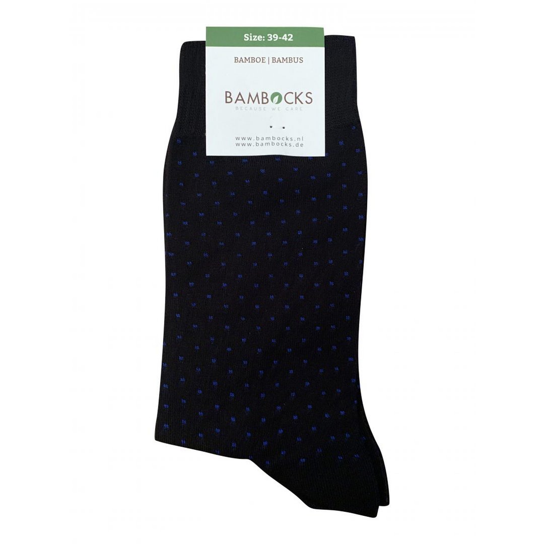 Calzini Bambocks Bamboo 4 paia puntinato nero/blu
