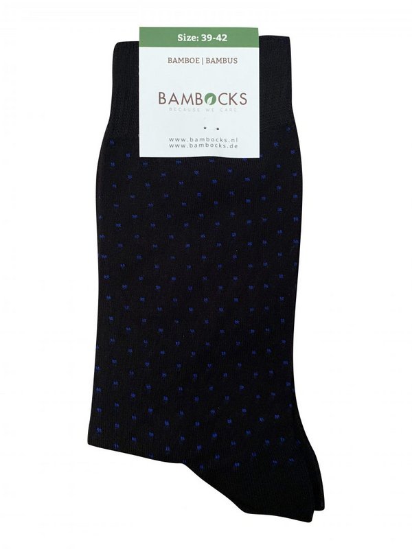 Bambocks Chaussettes Bamboo 4 paires pois noir / bleu