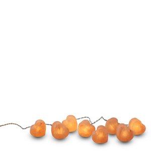 Himalaya Salt Dreams Salzlichterkette mit Batterie, Herz, 8 Stück, 44524, Orange