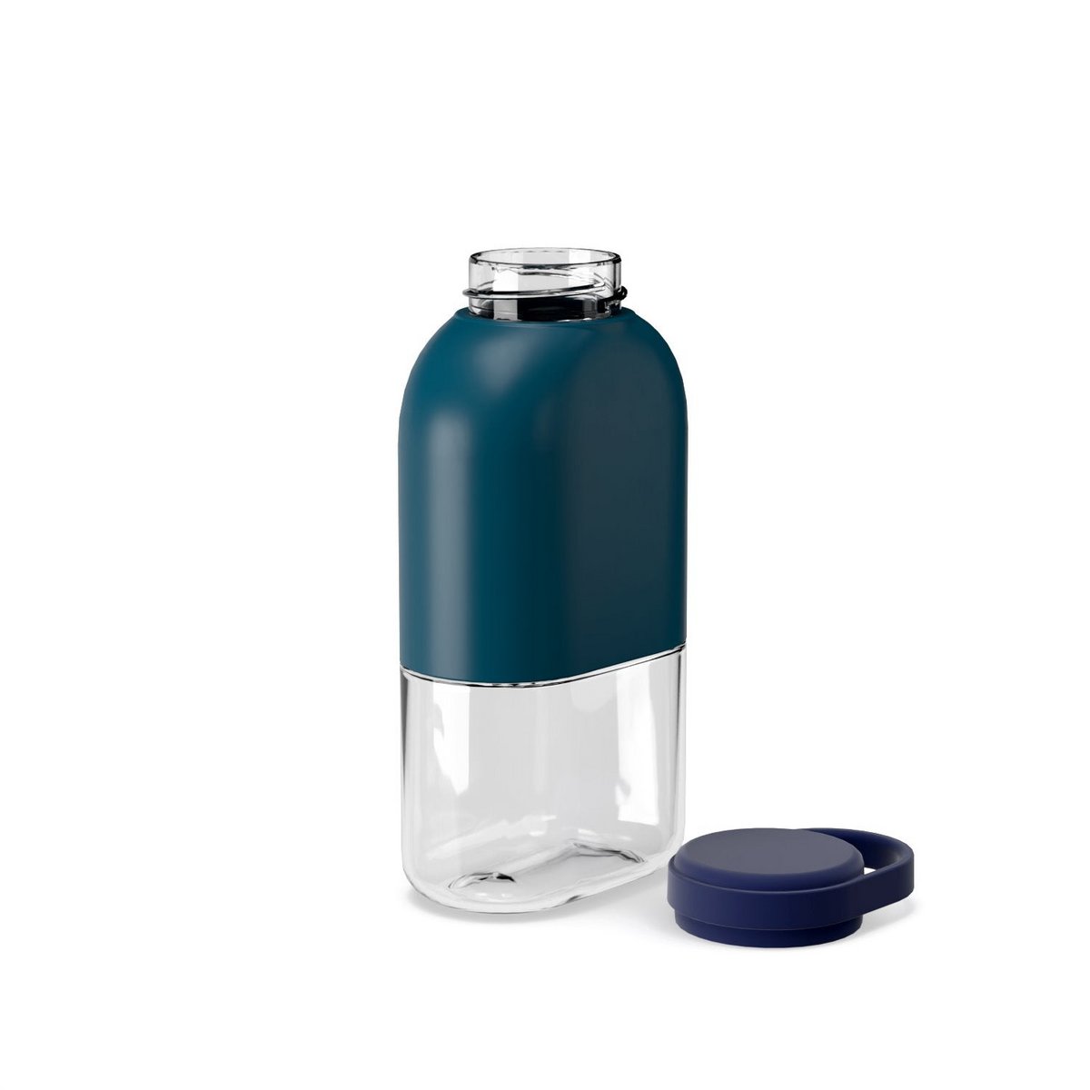 Schlanke Tritan -Wasserflasche 350 ml blau Abgrund / Mitternacht blau