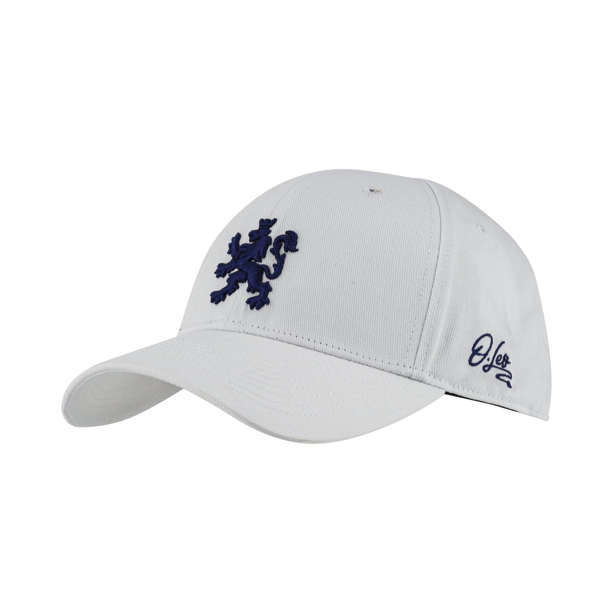 O.Leo Baseballpet - Wit - Blauwe leeuw - Unisex