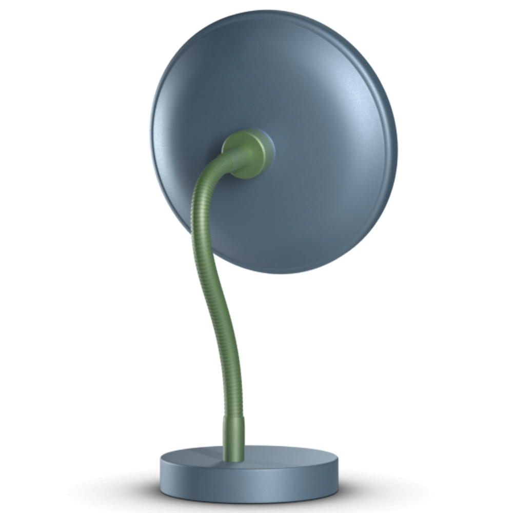 Non-illuminated mirror with stand and gooseneck