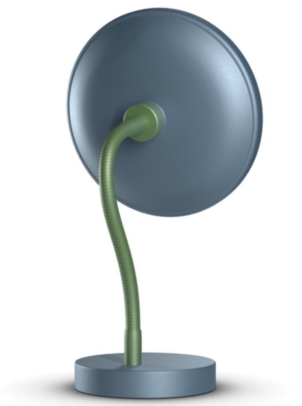 Non-illuminated mirror with stand and gooseneck
