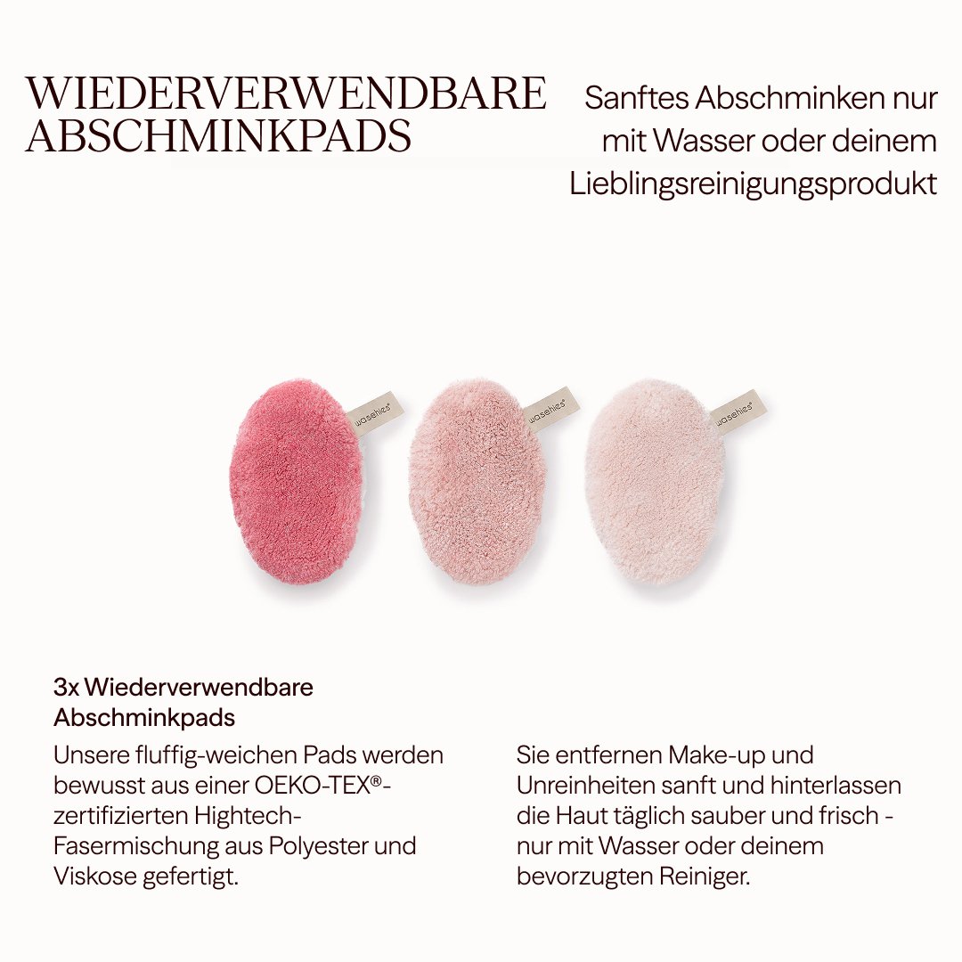 Herbruikbare make-up verwijderingspads - set van 3