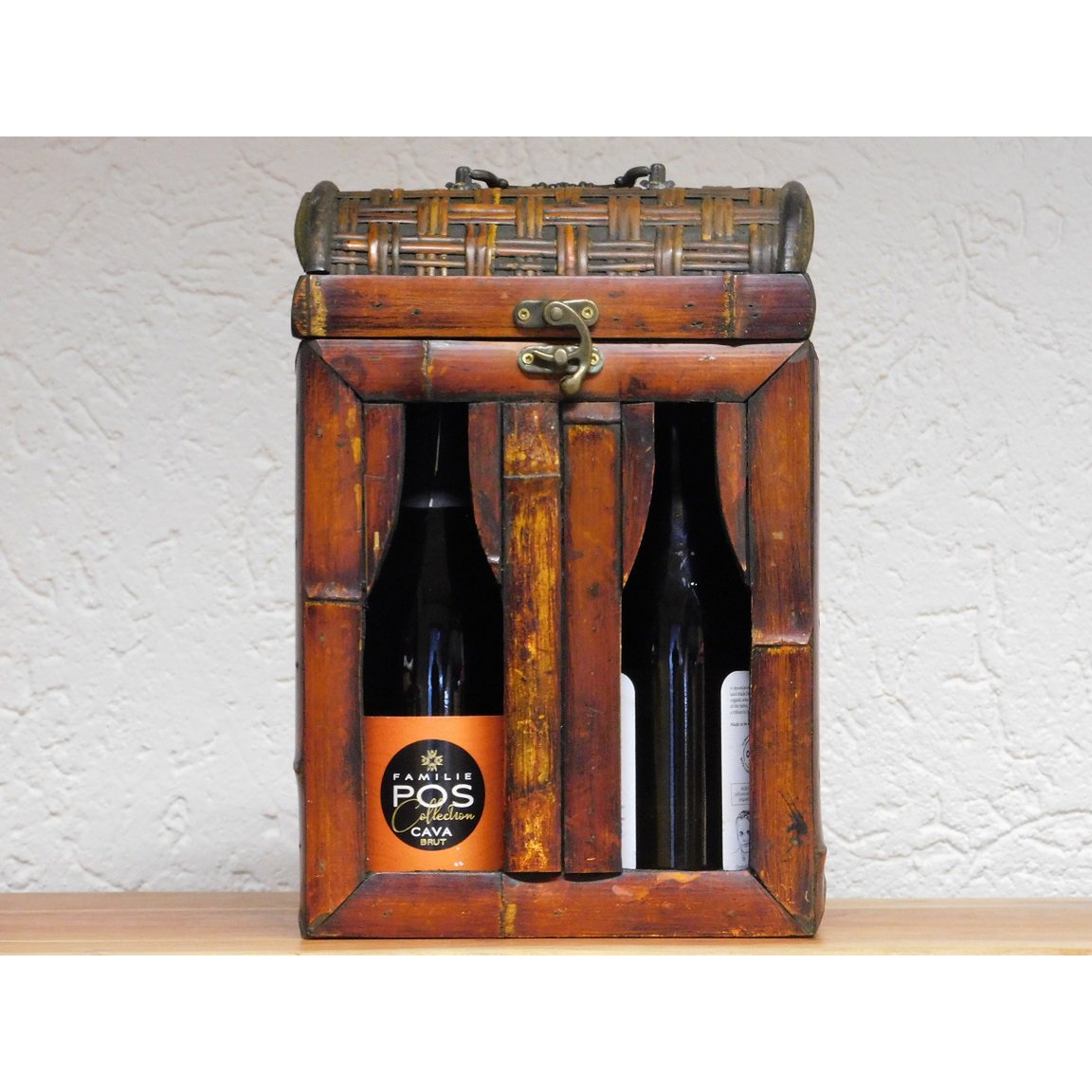 Coffret à Vin Vintage pour 2 Bouteilles - Bois - Classique