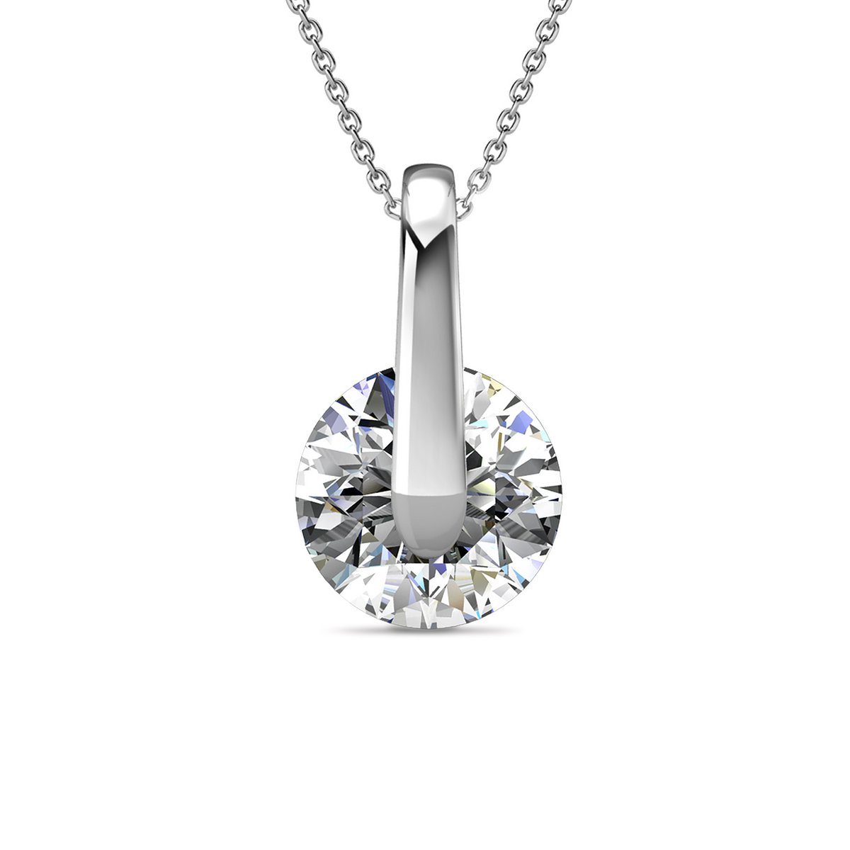 Pendentifs Classy - Argenté et Cristal