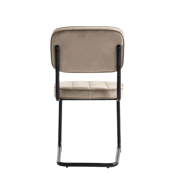 Speisesaalstühle 2 Flexa - Beige - Metalpoot - Velvet