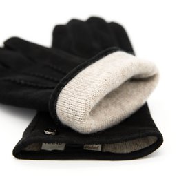 LEYLA – suede women’s gloves with cashmere wool lining