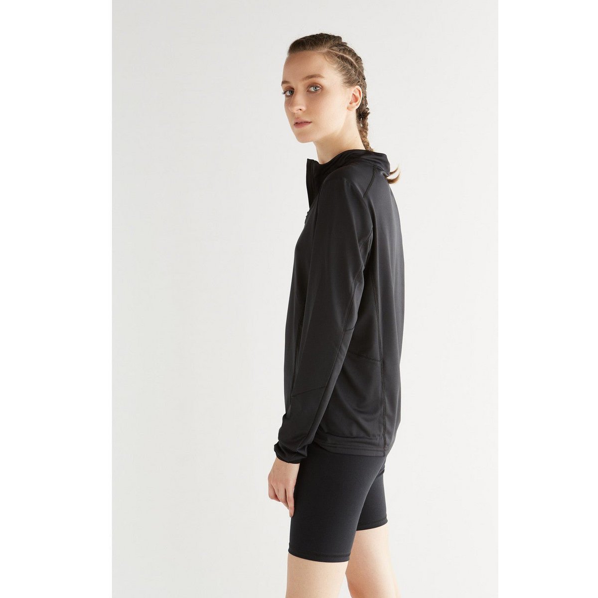 T9010-01 | Unisex troyer met lange mouwen - zwart