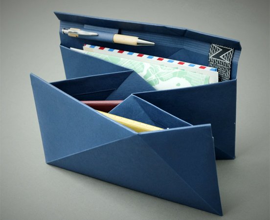 Cellulose fiber travel document holder organizer