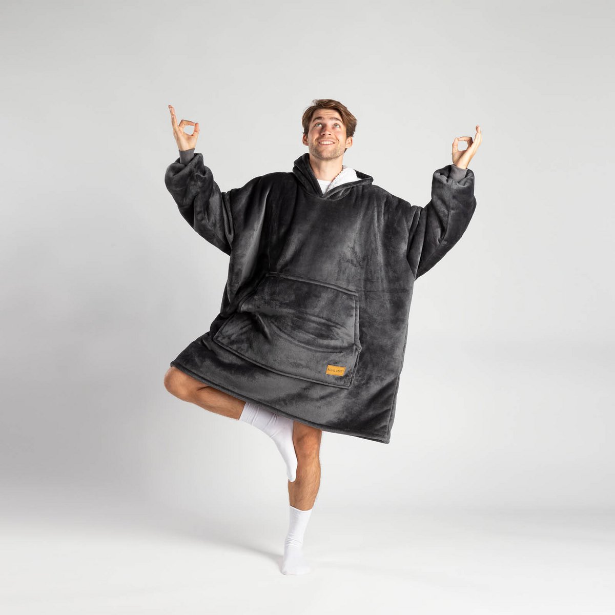 Vitapur - Hoodie deken - Grijs
