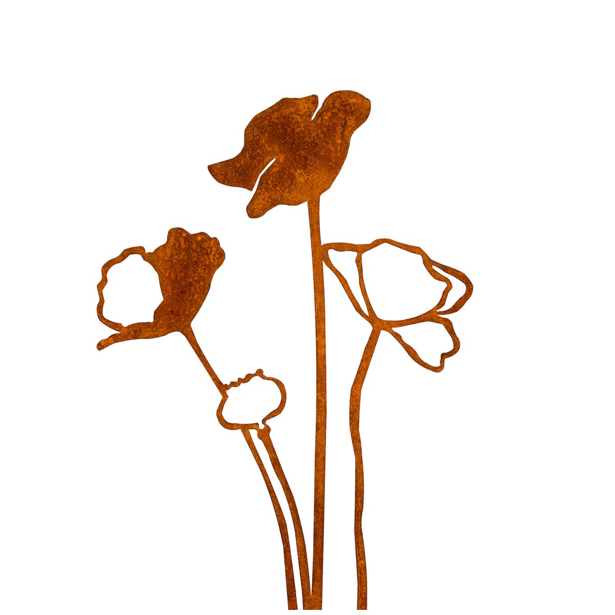 Poppy open up - Corten steel object