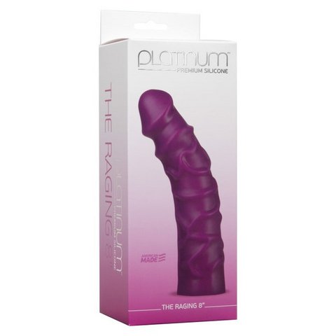 Doc Johnson Platinum Premium Silicon Dildo - The Raging 8 Zoll - Lila - 0102-51 -BX