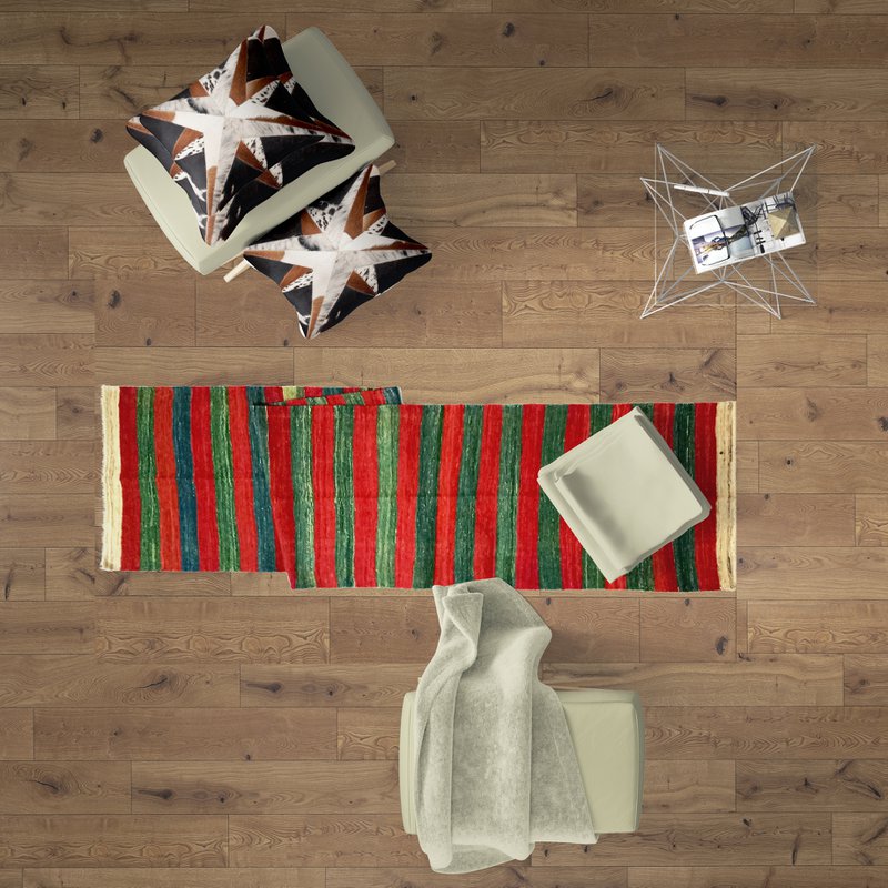Coureurs de kilim faits à la main avec colered