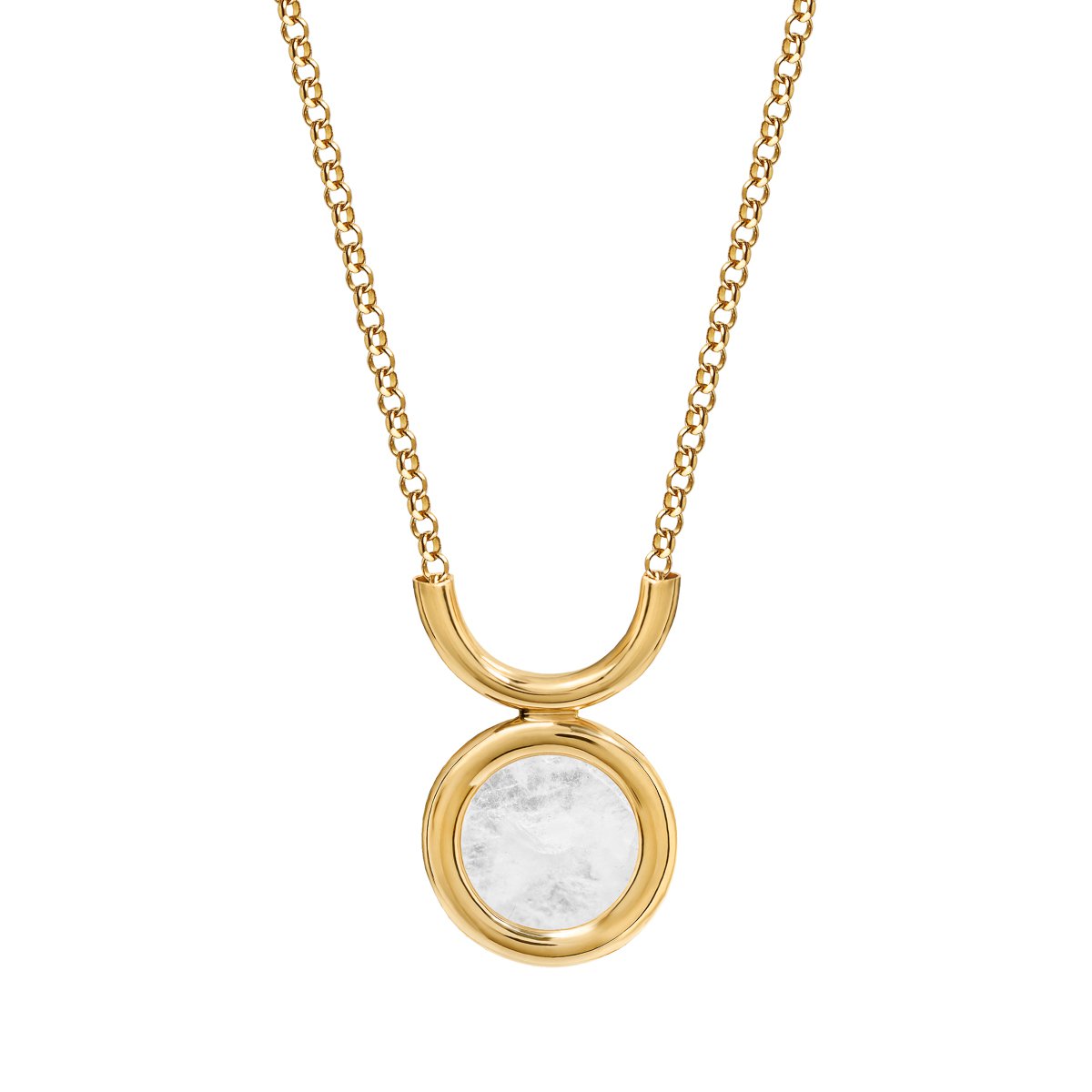 Necklace Tul with mountain crystal gold