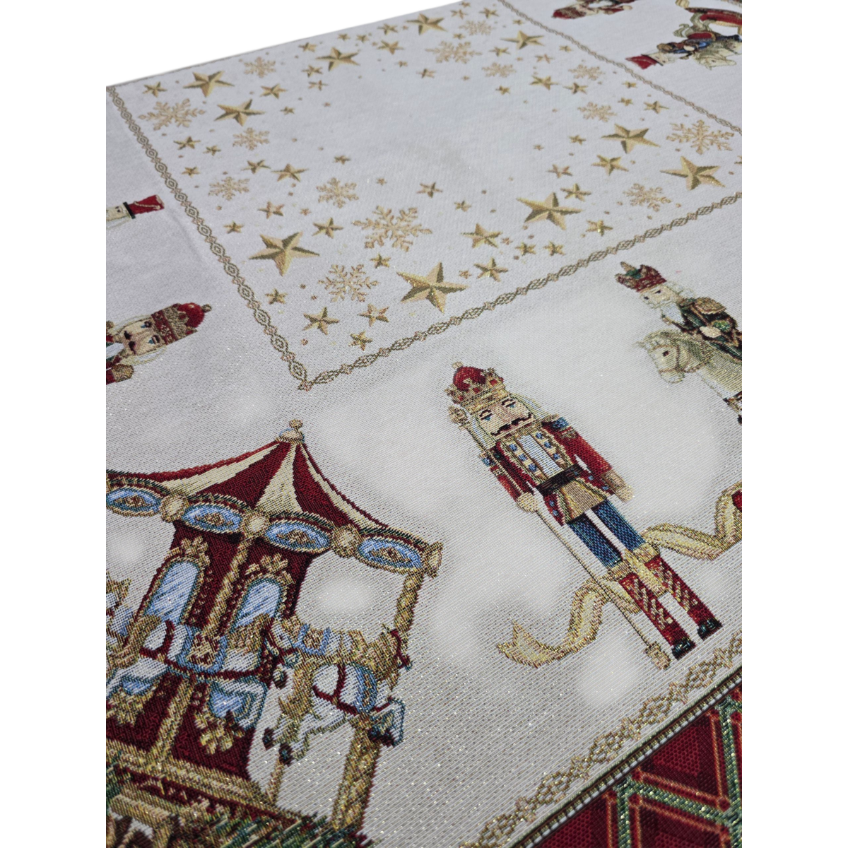 Lurex Nutcracker Christmas Centerpiece in Gobelin