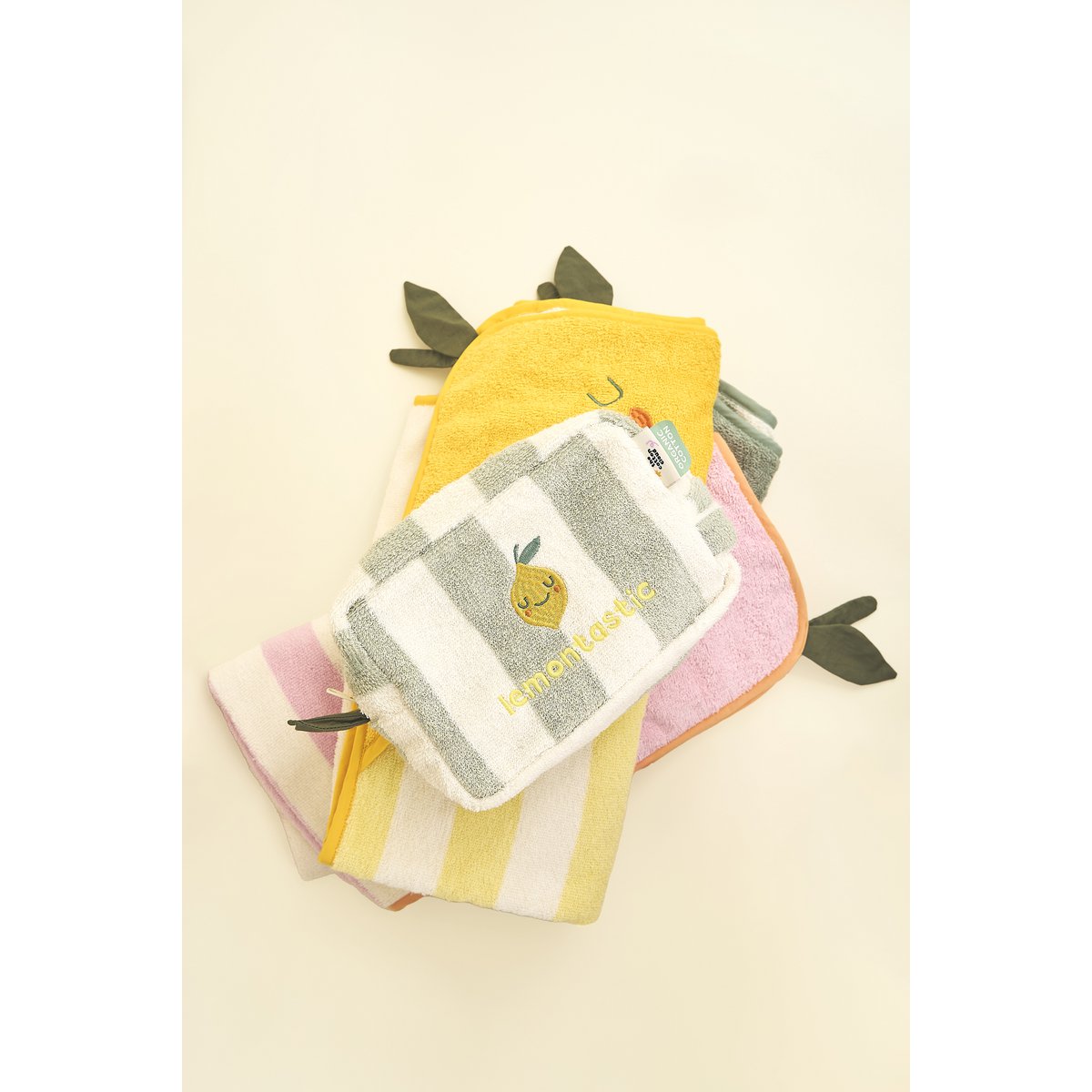 Terry Cotton Kid Hooded Towel Mandy Mandarine