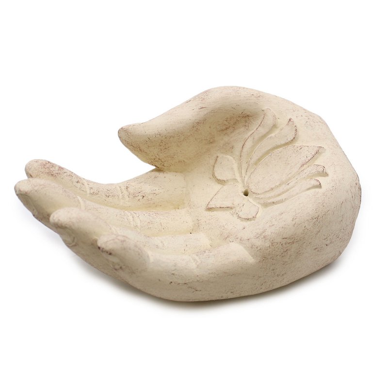Hand Wierookbrander - Lotus (wit)