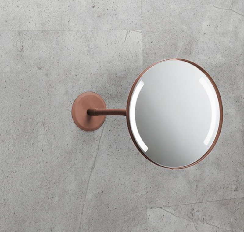 Lighting mirror Wall bracket and gooseneck for gluing and drilling
