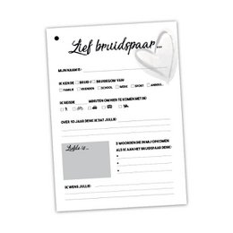 Guestbook entry cards 50 pers. - Green